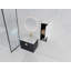 Meuble-lavabo mural avec lavabo en céramique et armoire latérale, portes à fermeture douce, armoire combinée-390183071