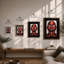 Skull With Clock Eyes Industrial - Print-719839637-719839636