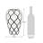  Sushmita 10" Black Outline Handmade Ceramic White Table Vase-1015956505