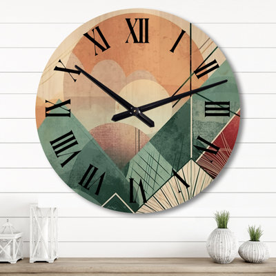 Horloge murale en bois massif Tezer