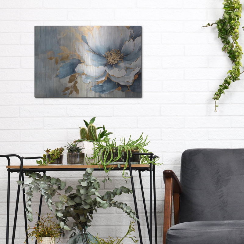 «Blue Flower» par Luxe, H 12 po x l 16 po