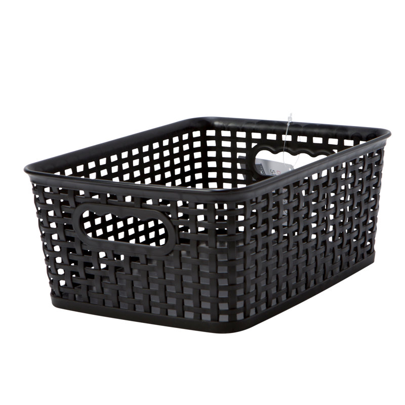 Bac en plastique Burrier, H 3,93 po x l 9,64 po x P 7,28 po, Noir