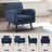 29.75" W Tufted Upholstered Accent Chair with Solid Wood Legs-480896542