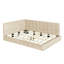 Structure de lit de jour double rembourrée pleine grandeur - beige, velours-1508093734