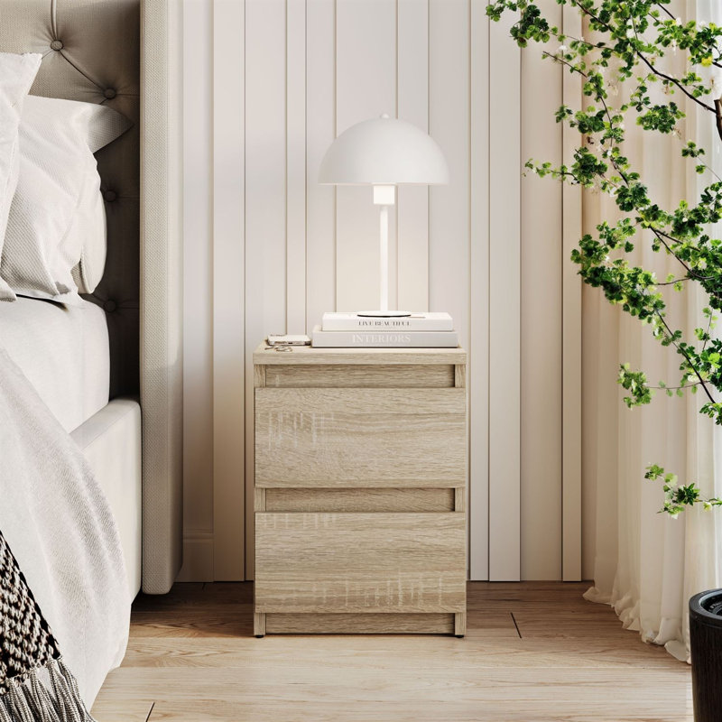 Plywood / Laminate Board Bedside Table, Sonoma oak