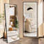 Large miroir de plancher avec lumières