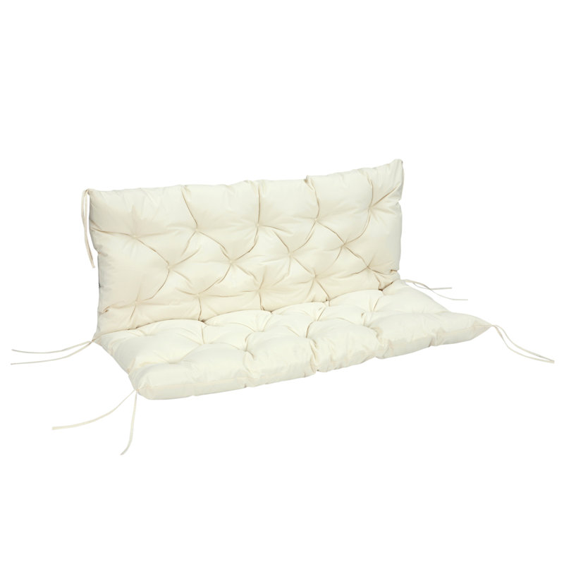 Coussin de dossier / siège d'extérieur, Blanc, crème