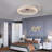 6-Speed Modern Flush Mount Acrylic Ceiling Fan with Dimmable LED & Remote-60142536
