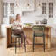 Yes Upholstered Bar Stool with Iron Frame-1066280064