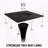 24-Inch Light Luxury Tulip Dining Table with Deep Wood Grain-889772137