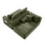 Canapé modulaire rembourré en velours côtelé 94,5 po, canapé et méridienne en mousse compressée sans os avec 2 coussins et poches latérales - aucun assemblage requis-2019067888-2019067889