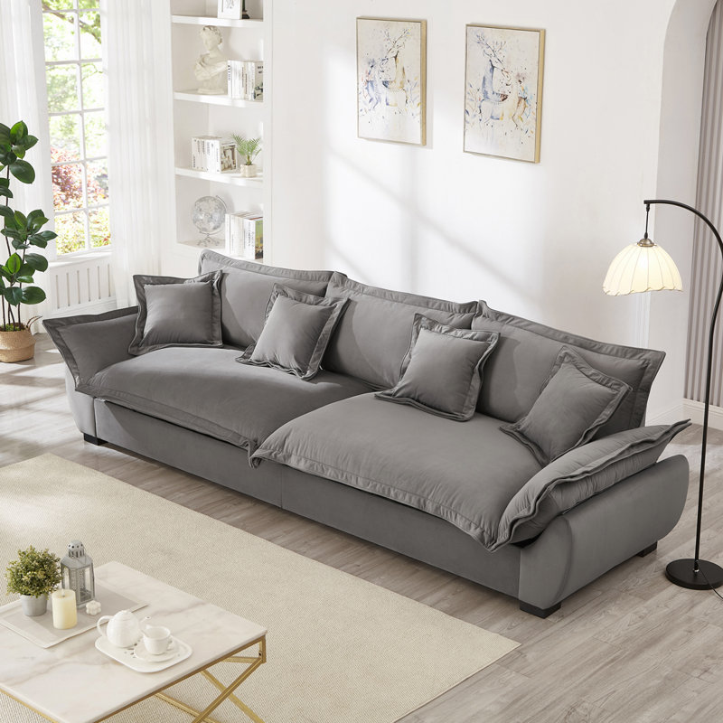 Canapé modulaire modulaire avec rangement, dossier amovible,, Gris