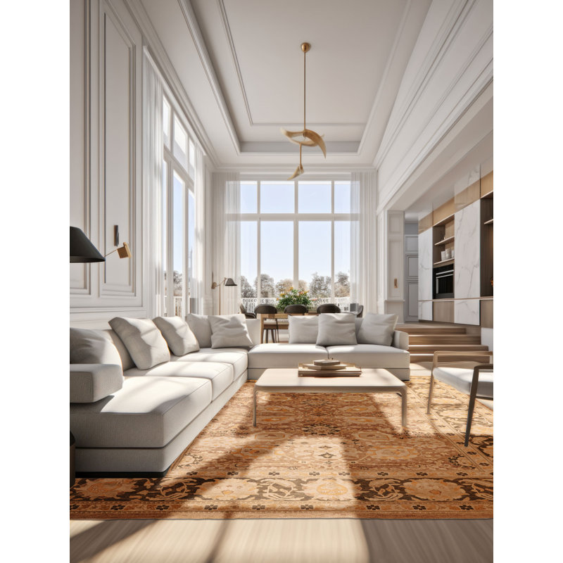Tapis brun 18 pi 20 po 9 pi 10 po x 13 pi 8 po Pako
