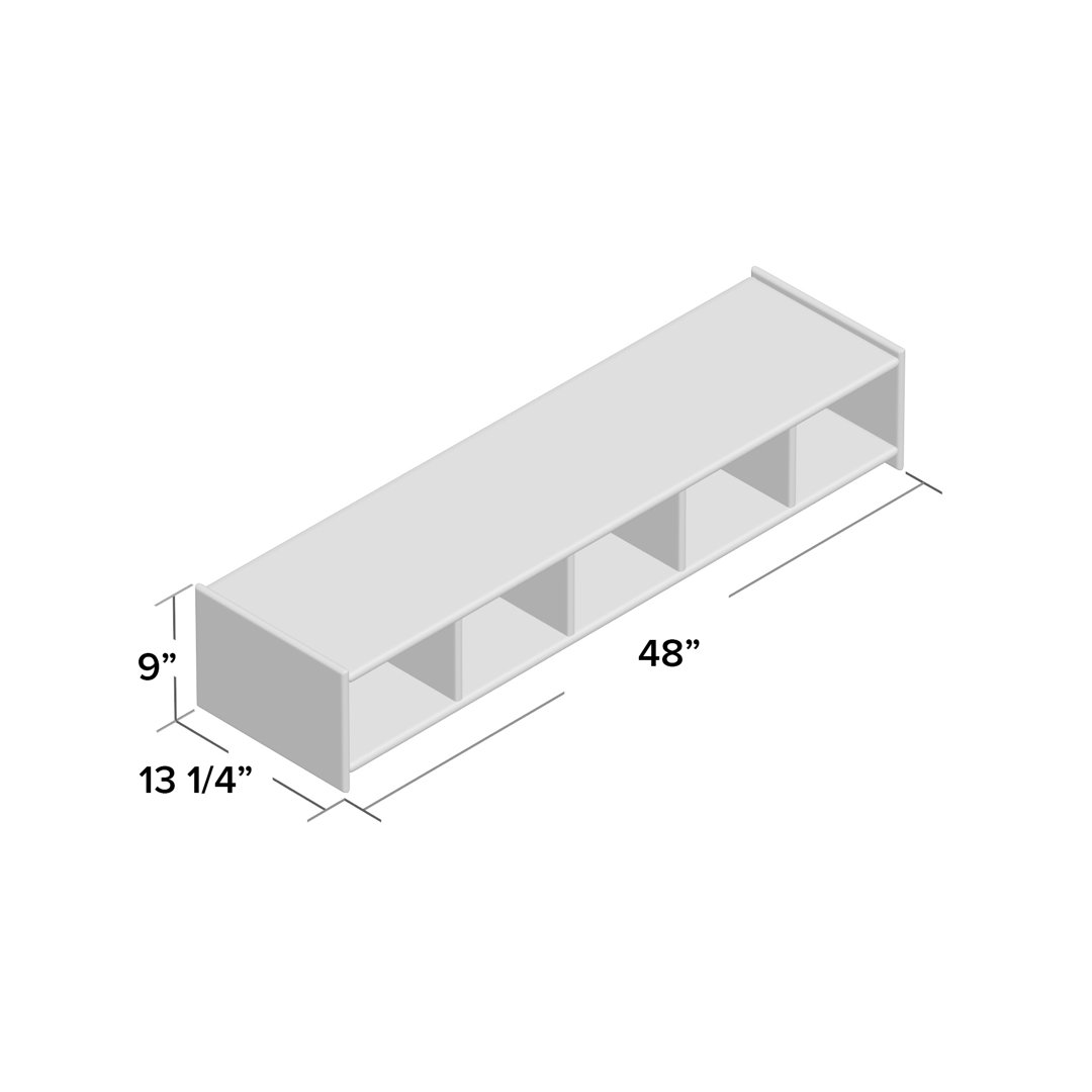 5 Compartment Manufactured Wood Cubby Kids' Station