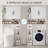 67.8" H Over The Toilet Storage Cabinet With Adjustable Shelves & Toilet Paper Holder, Farmhouse Over Toilet Bathroom Organizer, Double Door Toilet Cabinet For Bathroom, And Laundry, White-117528555