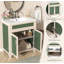 Ensemble de meuble-lavabo 30 po avec lavabo en céramique, cadre en bois massif