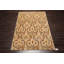 Tapis oriental botanique en laine de Nouvelle-Zélande noué à la main brun clair et brun 5 pi 11 po x 8 pi Isabelline