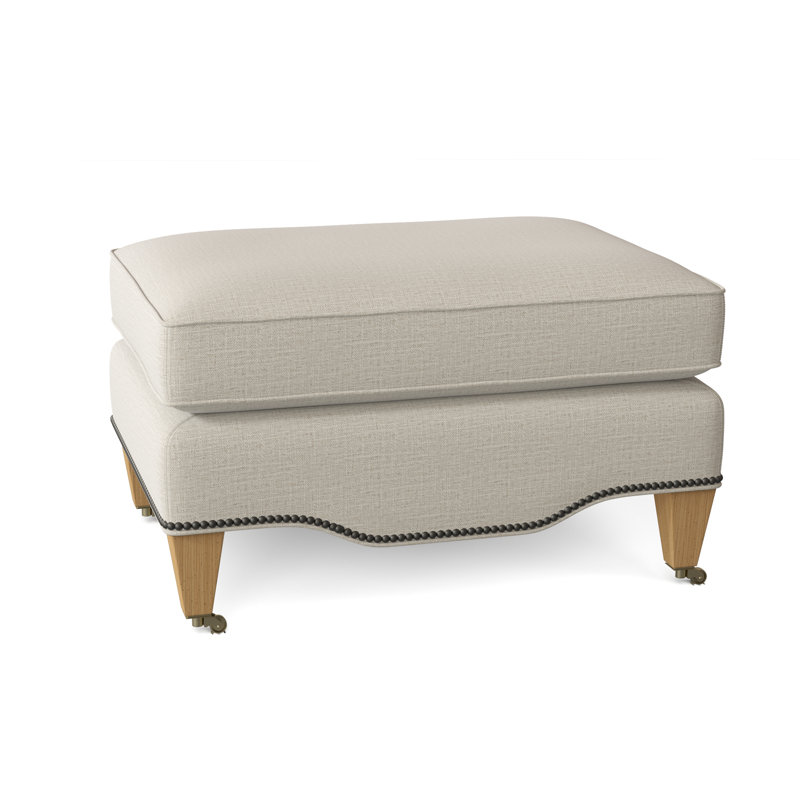 Repose-pieds rectangulaire Gideon, Petit nickel noir, Cyan maya, Ambre