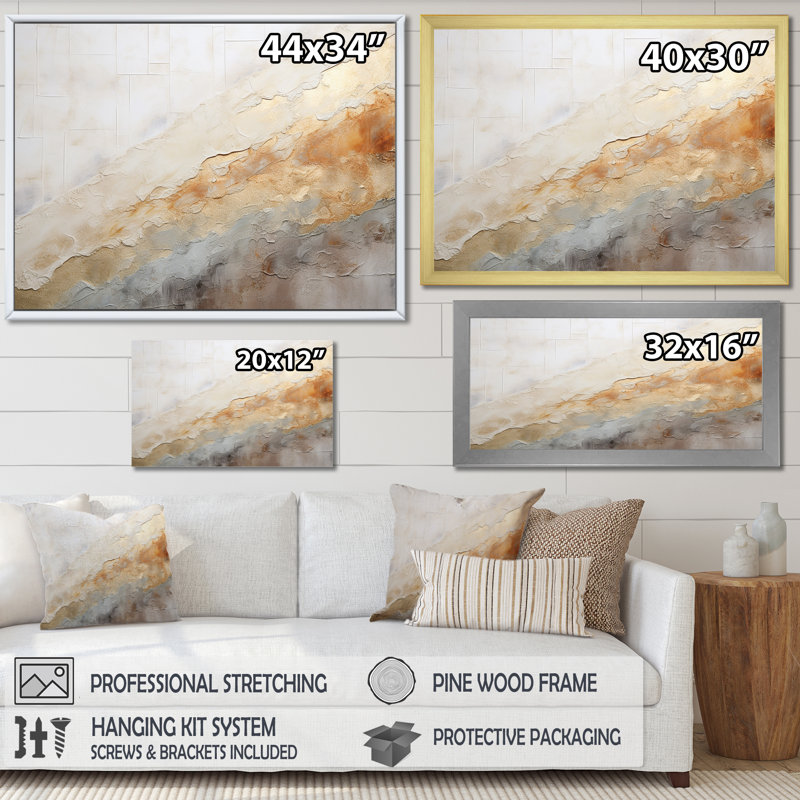 Oxford - Abstract Canvas Print_106513, Toile avec cadre flottant noir, H 34 po x l 44 po x P 1,5 po