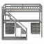 Lit mezzanine simple avec deux commodes-1225311784