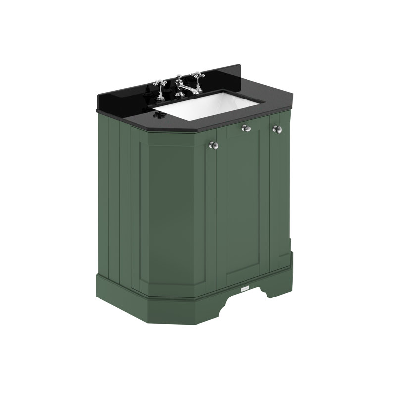 Old London 750mm Free-standing Single Vanity, Black, Hunter Green