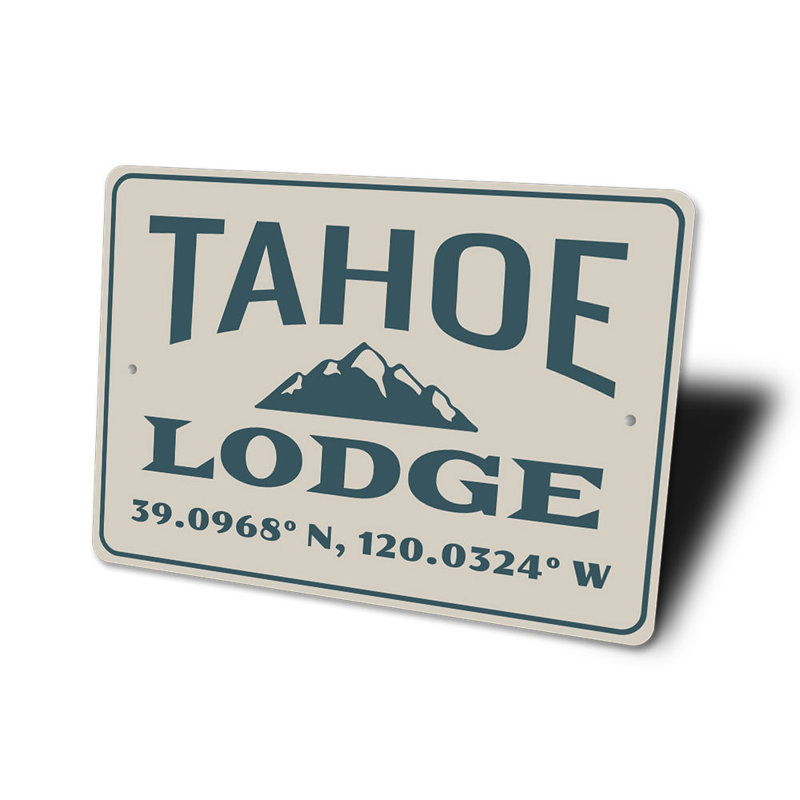 Plaque en aluminium Tahoe Lodge, H 12 po x l 18 po x P 0,06 po