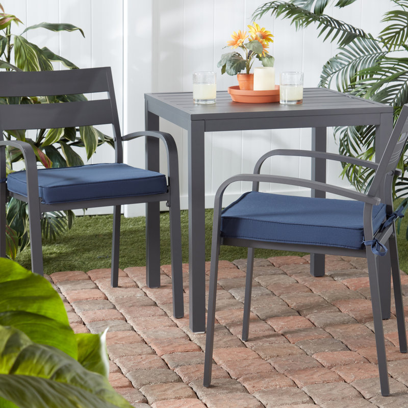Outdoor Dining Chair Seat Pad, Navy