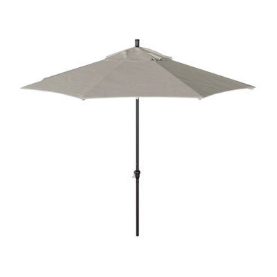 Camry 9-Foot Bronze Aluminum Market Patio Umbrella With Crank Lift And Autotilt In Sunbrella®