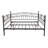 Multi-functional metal day bed frame with headboard, can be used as mattress base/bed sofa