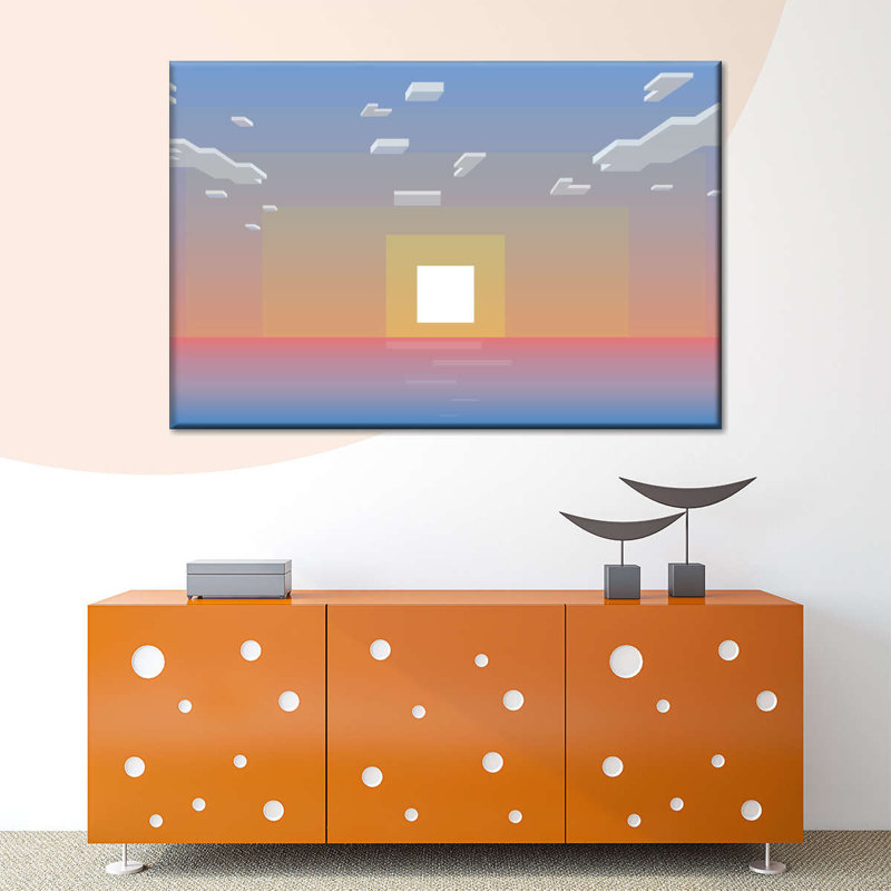 " Minecraft Sunset ", 8" H x 12" W x 1" D