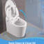 Toilette intelligente une pièce avec bidet, couvercle à ouverture / fermeture automatique détecté par un capteur de radars, chasse d'eau automatique après utilisation, siège chauffant à température réglable pour plus de confort, lavage à bulles et séchage à l'eau chaude