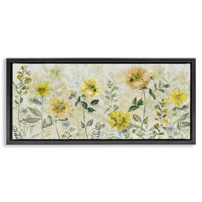 Cadre flottant jaune Buttercup Garden, design par Sally Swatland