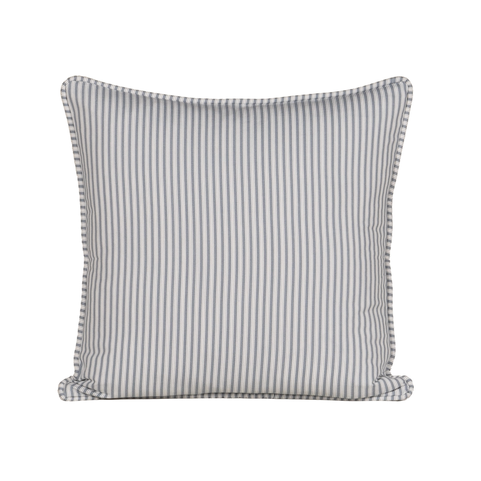 Birch Lane Polo Stripe Calypso Piped Feather Accent Pillow, Square 20"H x 20"W, Blue, Feather