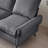 104.5" Convertible Couch, Leather, Dark Grey Technical Leather With