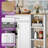 Araf Kitchen Island Cart with Storage, Kitchen Storage Cart with Shelves & Spice Rack-217763615