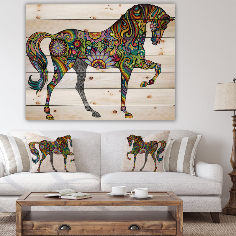 " Cheerful Horse ", 30" H x 40" W x 1" D