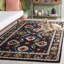 Tapis oriental en laine et coton Saule touffeté à la main noir / ivoire-1019439333