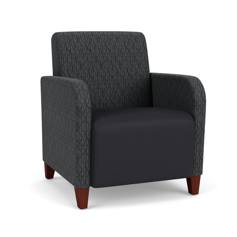 Chaise d'invité de réception Siena, Patriot Plus Charcoal, Mahogany