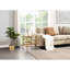 Table basse moderne avec accents dorés, pierre frittée, l 20,44 po x P 20,44 po, H 21,15 po, structure en pierre économe en espace, élégante et pratique