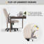 181kg Capacity  Ergonomic PU Leather Office Chair, Adjustable Lumbar Support & Flip-Up Arms-885265491