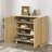 Araminta 32" 12-Pair Entryway Shoe Storage Cabinet with Fluted Front Doors-1806435924