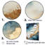 «White and Blue Goldern Abstract River I», reproduction sur toile-97051225-97051227