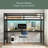 Metal Twin XL Size Loft Bed With Power Outlet And LED Lighted, Space-Saving, Noise Reduced