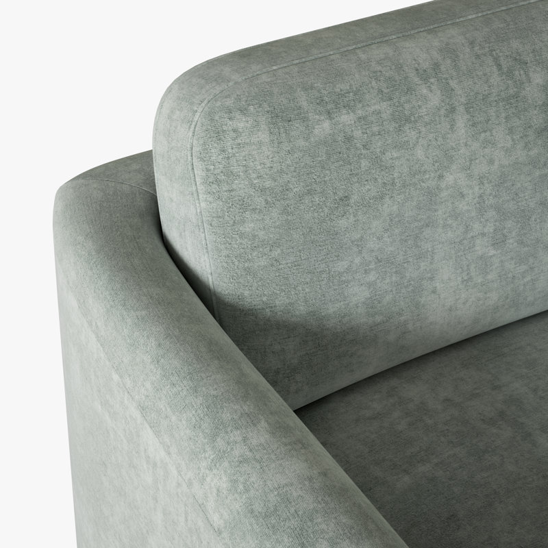 Fauteuil d'appoint rembourré Annelise, Velours minéral