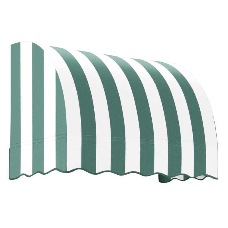 Awntech Savannah Acrylic Fabric Fixed Awning, Forest/White Stripe, 44" H x 52.5" W x 36" D
