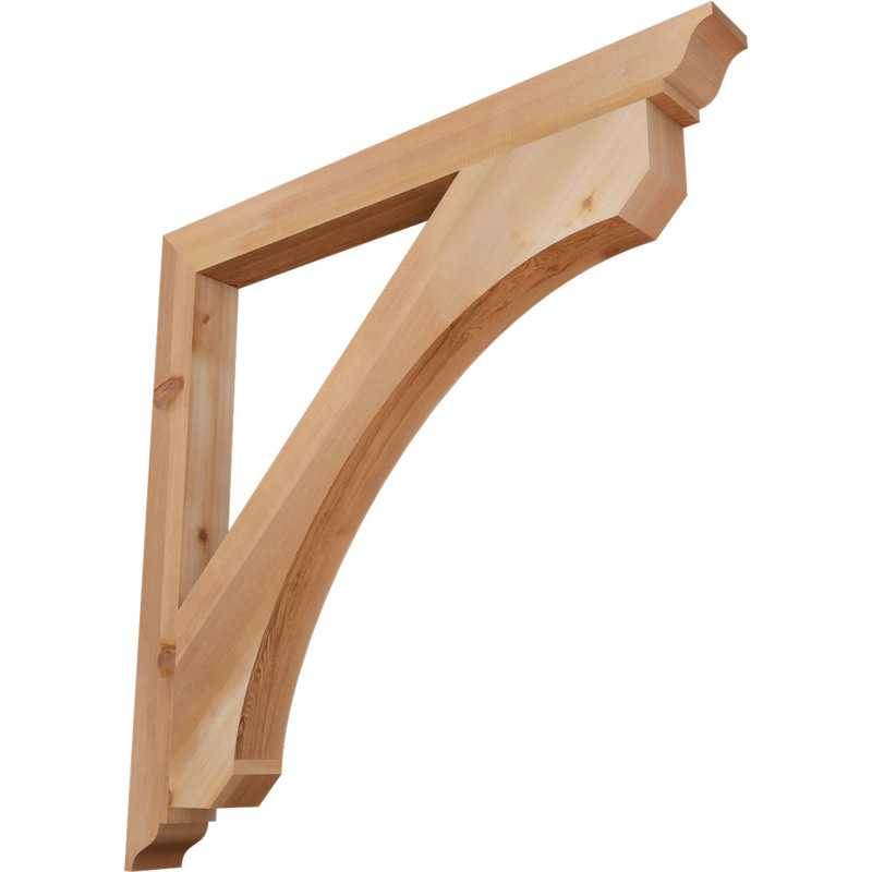 Support en bois rustique traditionnel BKTLEC01, Cèdre rouge de l'Ouest (lisse), H 44 po x l 3,5 po x P 44 po