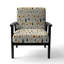 Fauteuil d'appoint rembourré en velours Boho