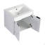 Meuble-lavabo 24 po avec lavabo en résine, 2 portes à fermeture en douceur, fixation à flotteur