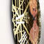Retro Women In Golden Art Deco Geometrics III - Modern Wall Clock-60327199