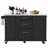 Rolling Kitchen Island on 5 Wheels with Drop Leaf-503866975